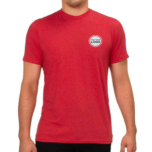 T-shirts personnalisés avec logo, mélange de 3 fibres (50% polyester, 25% coton, 25% rayonne), ultra doux, style vintage, col rond, pour homme. - Product Image 6
