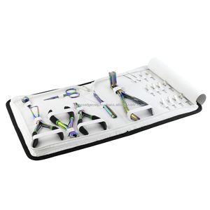 Kit d'outils d'extension de cheveux de haute qualité avec 3 trous Nano & Microbeads Plier Kératine Bond Cutter Quick Braid Aid & Parting Finger - Product Image 1