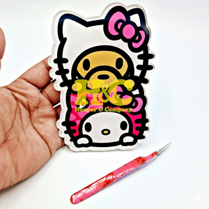 Plaque à cils en acrylique réutilisable et écologique, motifs Cœur, Fleur, Oeil protecteur, avec logo, pour extensions de cils et pince à épiler - Product Image 4