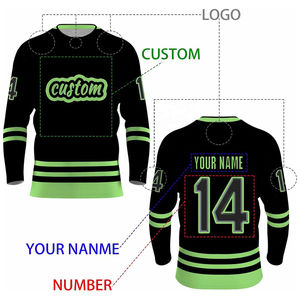 Maillot de hockey sur glace de haute qualité, séchage rapide, léger, pour adultes, taille personnalisée, design personnalisé, vêtements de sport OEM personnalisés, nom de l'équipe - Product Image 5