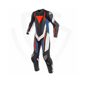 Traje de Motociclista de Cuero Personalizado y Transpirable para Hombre, Colores Personalizados, Costuras de Calidad, Logotipo de Goma Bordado e Impreso - Product Image 1