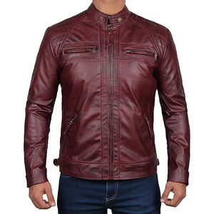 Dark Brown <b>Leather</b> Motorcycle <b>Jacket</b> with Zipper Pockets Real Lambskin <b>Leather</b> <b>Jacket</b> <b>Mens</b> Casual Brown <b>jacket</b> for <b>men</b> - Product Image 3