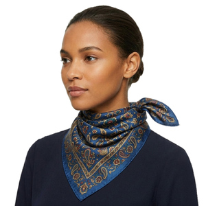 Pañuelo de lujo de gasa de moda, pañuelo cuadrado de satén de diseñador, bandana con estampado floral, hiyab, pañuelo para el cuello, cinta para el pelo, transpirable, elegante, para mujer - Product Image 4