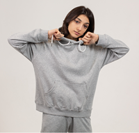 Ensemble pantalon et sweat-shirt en coton marron pour femme, col rond, coupe ample, couleur unie, tenue décontractée de jogging avec impression de logo, vêtements d'automne