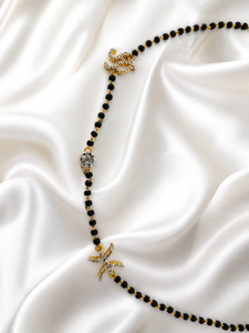 Mangalsutra tendance avec diamants cultivés en laboratoire sertis à griffes, certificat IGI, or jaune massif, style classique pour femme, bijoux de mariage - Product Image 1