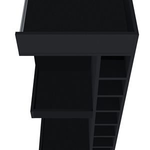 Mueble de Esquina Negro Lamer de FM Furniture con Botellero y Estante Abierto - Product Image 6