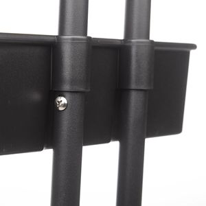 Carrello portaoggetti a 3 ripiani in plastica nera con ruote - Product Image 2