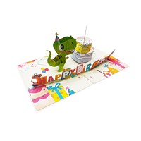 Carte d'anniversaire 3D pop-up en gros, promotion, cadeau, dinosaures, artisanat en papier, fait main, fabriqué au Vietnam, impression offset, logo personnalisé, animaux