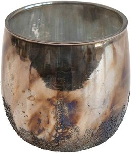 Portavelas de Cristal Mercurizado Texturizado, Acabado Antiguo, Portavelas Decorativo para Centro de Mesa de Boda, Decoración del Hogar - Product Image 2