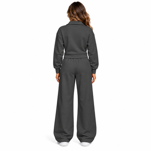 Ropa de estar por casa para mujer, marca privada, tejido de punto, informal, cómoda, top holgado, pantalones holgados, ropa para estar en casa - Product Image 2
