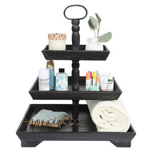 Handcrafted Eco-Friendly Mango Wood Serving Tray Tiered Cupcake Display for Christmas <b>Seasonal</b> Gatherings and Holiday Decor - Product Image 3