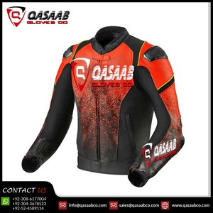 Veste en cuir de moto d'été respirante haute performance noire de meilleure qualité avec col mandarin et fermetures à glissière - Product Image 6