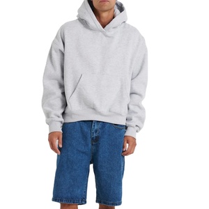 Jersey de gran tamaño 100% de algodón con capucha sudaderas con capucha sudadera para Hombre Sudaderas con capucha pesadas de gran tamaño Boxy sudaderas con capucha personalizadas para hombres - Product Image 2