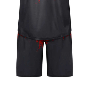 Nouveautés Vêtements pour Hommes Ensemble d'été 2 pièces en coton uni décontracté respirant tricoté T-shirt et short imprimé personnalisé - Product Image 6