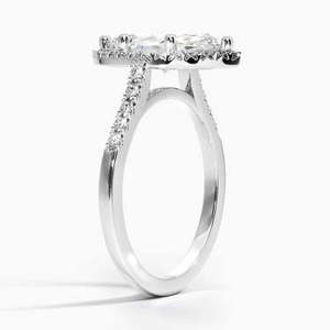 Luxury Halo Moissanite Engagement Ring in 925 Sterling Silver for Women Wedding Bridal Jewelry Gift - Product Image 4