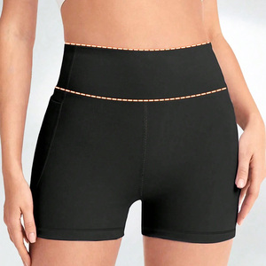 Sport Lifestyle Women High Waisted Yoga Shorts Customizable <b>Pattern</b> Quick Dry Breathable Flexible Training Apparel for Retail - Product Image 1