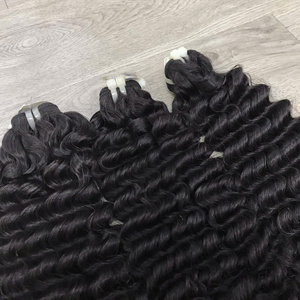 Extensions de cheveux vierges vietnamiens bouclés profonds de luxe, couleur naturelle, pour femmes, super double trame, prix de gros d'usine - Product Image 5