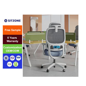 Silla de soporte Lumbar ajustable con respaldo alto moderna Sitzone Silla giratoria de oficina de malla ergonómica Silla De Oficina Escritorio - Product Image 1