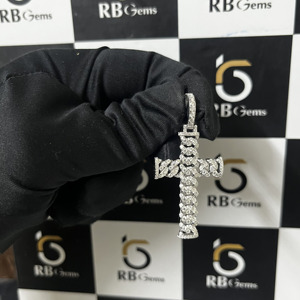 RB Gems Personalized <b>Cross</b> Diamond <b>Pendant</b> 925 <b>Sterling</b> <b>Silver</b> Diamond Luxury Style Unisex Gift <b>Pendants</b> & Charms - Product Image 3