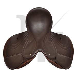 Selle de saut d'obstacles haut de gamme en cuir de vachette véritable pour une adhérence supérieure, produits d'équitation anglaise d'Inde - Product Image 2