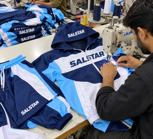 Custom <b>Men</b>’s Blue <b>White</b> Windbreaker Tracksuit Set Hooded <b>Jacket</b> Shorts Sportswear Teamwear Sublimation Athletic Suit - Product Image 5