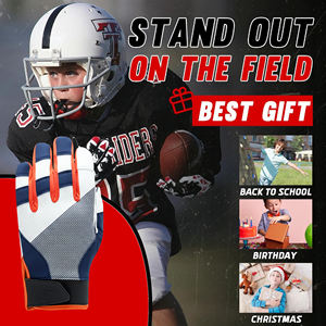 Gants de football américain au design unique, polyester de haute qualité, respirants, antidérapants, séchage rapide, doux, élégants, sans silicone, bon marché - Product Image 3