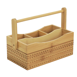 Panier de rangement en bois fait main pour cuisine, couleur marron, idéal pour le rangement domestique et la décoration - Product Image 2