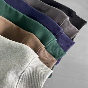 Sudadera con Capucha Personalizada, 100% Algodón, Bordada, Lisa, Extra Grande, Corta, Estilo Vintage, con Doble Cremallera, Unisex - Product Image 2