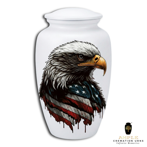 American Eagle Cremation <b>Urn</b> for Adult Ashes Patriotic USA Flag Memorial <b>Urn</b> <b>Large</b> Keepsake - Product Image 2