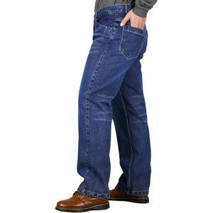 Pantalon FR pour homme, décontracté, en coton lourd 14 oz, pour extérieur et travail, jean ignifuge, protection anti-arc électrique CAT2. - Product Image 3