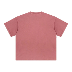 Camiseta de manga corta para hombre, informal, holgada, 100% algodón, 260G, diseño de hombro caído, cuello medio, lavado Earth Snow - Product Image 2
