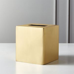 Classic Style Metal Tissue <b>Box</b> Holder With Polished Surface And Long Lasting <b>Material</b> For Home Decor - Product Image 1