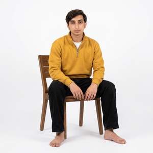 Sweat-shirt personnalisé pour homme à col montant zippé, en molleton épais, coupe classique, style décontracté, athlétique et streetwear - Product Image 6