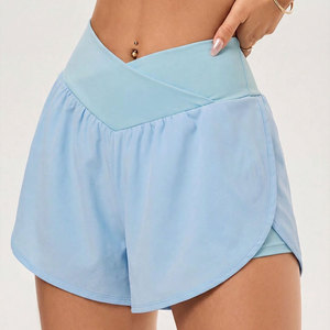 Shorts de sport taille haute pour femmes, respirants, séchage rapide, matière extensible, pour yoga, entraînement et usage quotidien actif – Vente en gros - Product Image 1