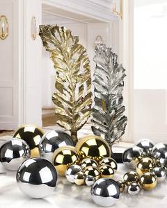 เครื่องประดับคริสต์มาสทรงกลมโลหะสีแดง งานฝีมือวินเทจ ตกแต่งกรงแขวน - Product Image 6