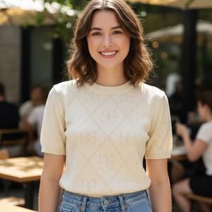 Pull en laine unisexe décontracté d'hiver à manches longues, col rond, tricot torsadé, respirant, basique, Heattech, vente en gros - Product Image 1