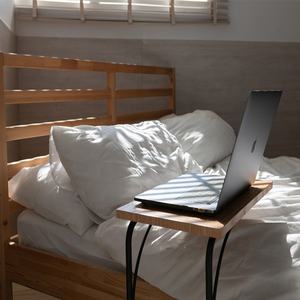 Versatile <b>Industrial</b>-Style Wood and Metal <b>Side</b> <b>Table</b> for Bedroom and Living Room Home Furniture - Product Image 6