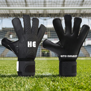 Protection des doigts Gants de gardien de but Meilleure qualité Latex Football & Training Gants de gardien de but avec impression personnalisée Logo Couleur noire - Product Image 2