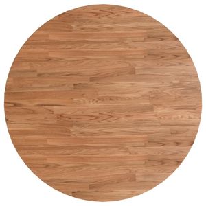 Plateau de table en bois de chêne massif brun clair durable de 35,4 pouces de diamètre pour salle à manger, durable et élégant - Product Image 2