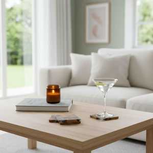 Modern Epoxy Beech Wood Square <b>Tea</b> <b>Coaster</b> Handmade Drink <b>coaster</b> for Cup <b>Tea</b> Cup Home Table Decor - Product Image 3