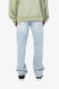 Large Quantity Cheap Straight Street <b>Jeans</b> Homme <b>Elastic</b> Waist Wide Leg Men Fashion Denim <b>Jeans</b> - Product Image 4