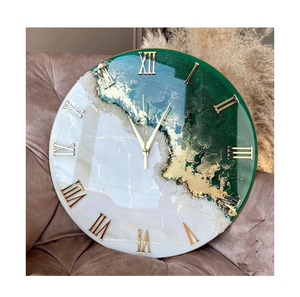 Resin Modern Quartz Analog Hanging <b>Wall</b> <b>Clock</b> Cartoon Pattern Two-piece Design Antique Style-Price Office Use Battery Powered - Product Image 3