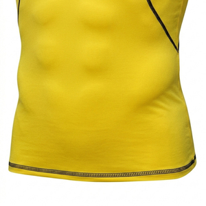 Custom OEM Gym T-<b>Shirt</b> <b>Men</b> Polyester Spandex <b>Stretch</b> Short Sleeve Compression Sports Fitness Training T <b>Shirt</b> - Product Image 4