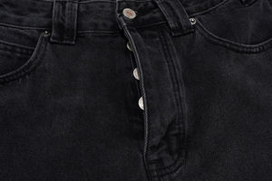 <b>Mens</b> Premium Denim Cargo <b>Shorts</b> Black Workwear Utility <b>Bermuda</b> Multi Pocket Casual Streetwear Wholesale Custom Design - Product Image 5