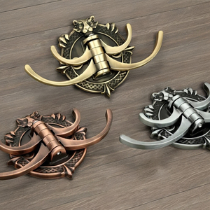 Royal Design <b>Wall</b> Mounted <b>Key</b> Holder with four foldable Hooks Luxury Home Entry Organizer Decorative <b>Rack</b> - Product Image 1