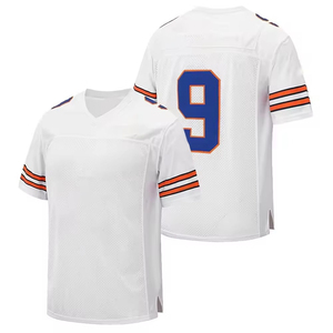 Maillot de football américain blanc pour homme, col en V, manches courtes, numéro 25 imprimé, vêtement en polyester respirant pour adultes - Product Image 4