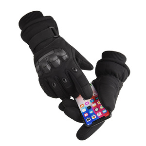 Gants de motocross imperméables OEM, isolés, respirants, avec paume en cuir, protection tactile pour les écrans, pour les professionnels - Product Image 4