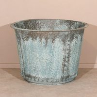 Pot Tanaman Rustic Galvanis Buatan Tangan Bergaya Industrial, Sempurna Untuk Berkebun Bunga Musiman, Pot Tanaman Untuk Rumah Mewah
