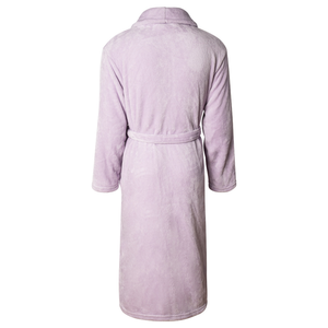 Bata de baño de felpa tejida para mujer, suave, cálida, de secado rápido, de alta calidad, lisa, de longitud completa - Product Image 2