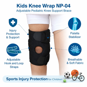 Genouillère réglable pour enfants |   Attelle de soutien rotulien pédiatrique |   Genouillère pour enfant pour la protection et la récupération des blessures sportives - Product Image 5